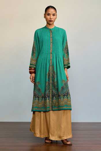 Ritu Kumar Vandana Green Printed Kurta