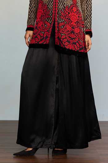 Ritu Kumar Black Rayon, Crepe Mandarin Collar Druti Floral Print Kurta Online at Aza Fashions Ritu Kumar_Black Rayon, Crepe Mandarin Collar Druti Floral Print Kurta _Online_at_Aza_Fashions