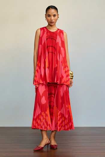 Ritu Kumar Urbanrap Abstract Print Layered Dress
