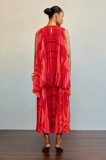 Ritu Kumar Urbanrap Abstract Print Layered Dress