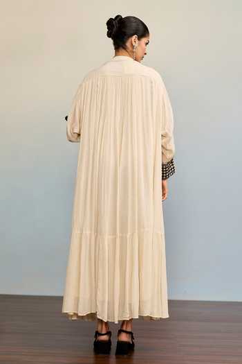 Ritu Kumar Jardin Solid Ecru Long Dress