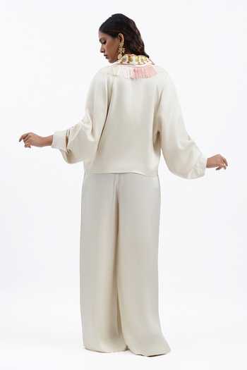 AK-OK Fringed Cropped Jacket