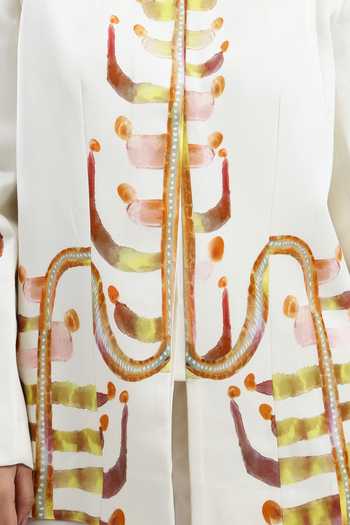 Shop AK-OK Off White Printed Blazer Online at Aza Fashions Shop_AK-OK_Off White Printed Blazer _Online_at_Aza_Fashions
