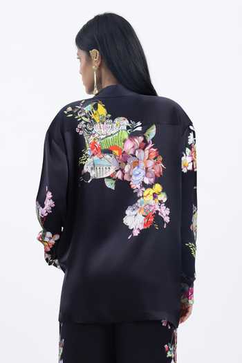 AK-OK Floral Print Shirt