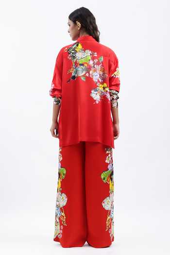 AK-OK Botanical Print Shirt