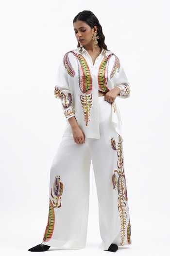 AK-OK Printed Shirt & Trouser Set