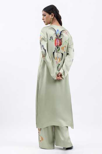 AK-OK Printed Kurta & Trouser Set