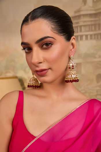 Xago Mayuraragini Kundan Peacock Jhumkas 