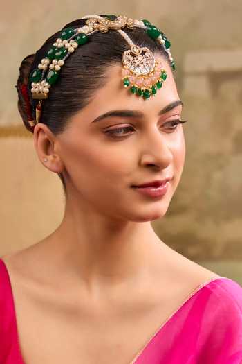 Xago Bead Drop Embellished Maangtikka 