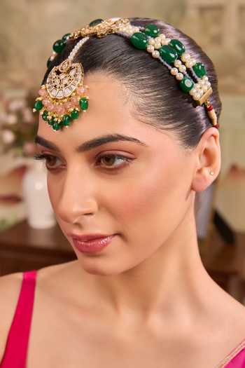 Xago Bead Drop Embellished Maangtikka 