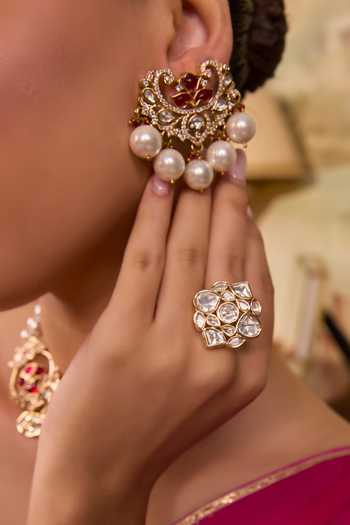 Xago Cluster Polki Embellished Ring 