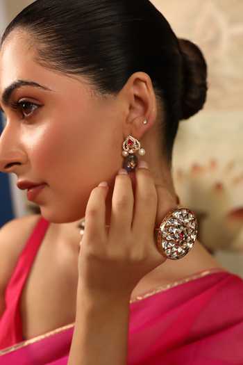 Xago Circular Polki Embellished Ring 