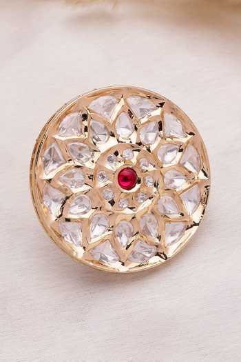 Xago Circular Polki Embellished Ring 