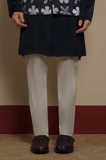 Shop Lacquer Embassy Beige Cotton, Viscose, Rayon The Dastoor Bundi And Kurta Set Shop_Lacquer Embassy_Beige Cotton, Viscose, Rayon The Dastoor Bundi And Kurta Set