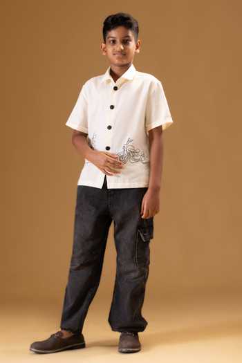 Minikin Scooter Embroidered Shirt 