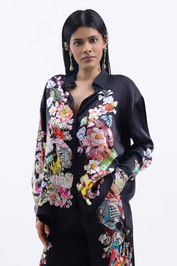 AK-OK Floral Print Shirt