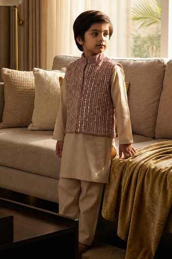 Byb Premium Embroidered Nehru Jacket & Kurta Set 