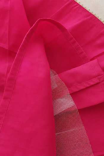 Buy Byb Premium Pink Velvet, Taffeta Hand Embroidered Kurta Lehenga Set Online at Aza Fashions Buy_Byb Premium_Pink Velvet, Taffeta Hand Embroidered Kurta Lehenga Set _Online_at_Aza_Fashions