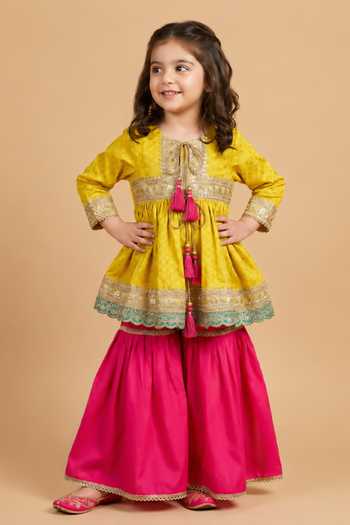 Byb Premium Hand Embroidered Kurta & Sharara Set 