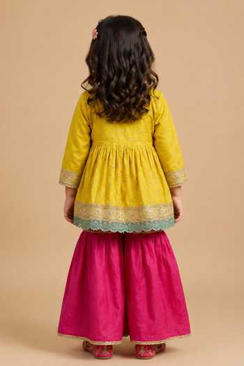 Byb Premium Hand Embroidered Kurta & Sharara Set 