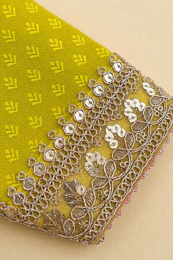 Byb Premium Yellow Silk, Cotton Hand Embroidered Kurta And Sharara Set at Aza Fashions Byb Premium_Yellow Silk, Cotton Hand Embroidered Kurta And Sharara Set _at_Aza_Fashions