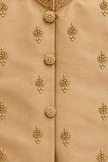 Buy Byb Premium Gold Silk, Cotton Zari Hand Embroidered Kurta And Dhoti Pant Set Online at Aza Fashions Buy_Byb Premium_Gold Silk, Cotton Zari Hand Embroidered Kurta And Dhoti Pant Set _Online_at_Aza_Fashions
