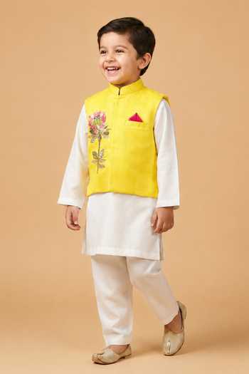 Byb Premium Embroidered Bundi & Kurta Set 