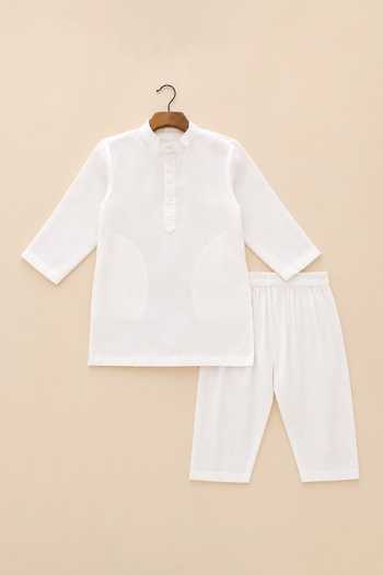 Buy Byb Premium Off White Cotton, Chanderi, Tissue Floral Embroidered Nehru Jacket Set Online at Aza Fashions Buy_Byb Premium_Off White Cotton, Chanderi, Tissue Floral Embroidered Nehru Jacket Set _Online_at_Aza_Fashions