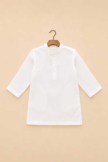 Byb Premium Off White Cotton, Chanderi, Tissue Floral Embroidered Nehru Jacket Set at Aza Fashions Byb Premium_Off White Cotton, Chanderi, Tissue Floral Embroidered Nehru Jacket Set _at_Aza_Fashions