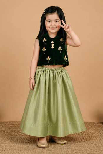 Byb Premium Hand Embroidered Top With Skirt 