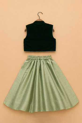 Byb Premium Hand Embroidered Top With Skirt 