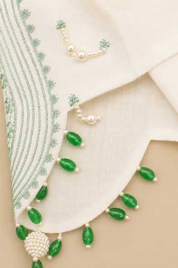 Shop Byb Premium Off White Chanderi Hand Embroidered Lehenga Set Shop_Byb Premium_Off White Chanderi Hand Embroidered Lehenga Set