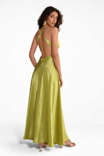 Dash And Dot Halter Neck Maxi Dress 