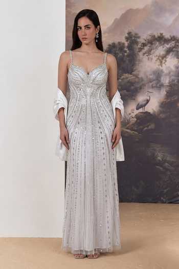 Geisha Designs Elara Sculpted & Embellished Gown 