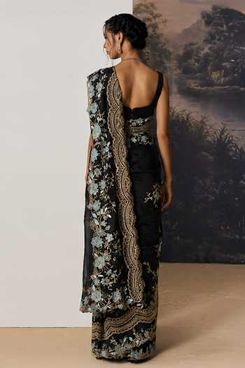 Geisha Designs Zaria Embroidered Saree With Blouse 