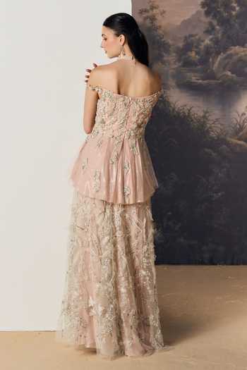 Geisha Designs Juliette Embroidered Top & Sharara Set