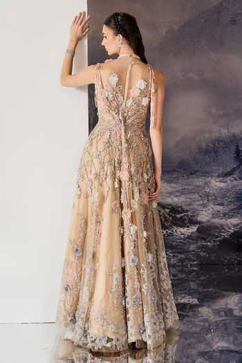 Geisha Designs Rosalia 3D Blossom Applique Gown