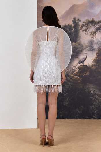 Geisha Designs Kat Sunburst Circular Disc Dress