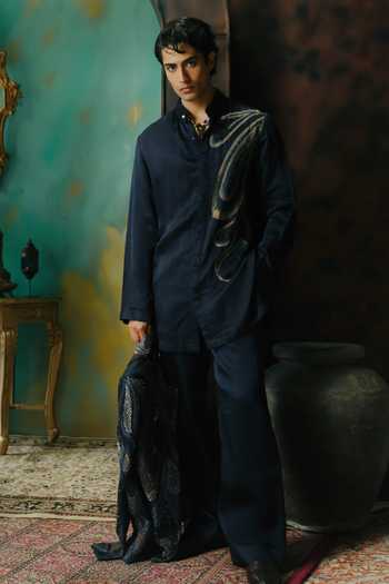 Jatin Malik Madan Silk Kurta & Pant Set