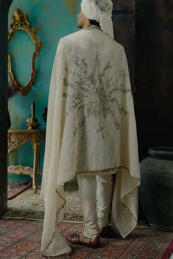 Jatin Malik Shringara Silk Embroidered Achkan Set