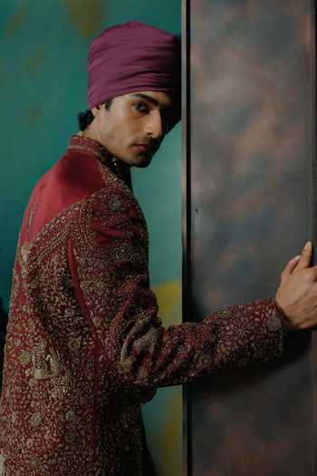 Jatin Malik Lohit Embroidered Sherwani Set
