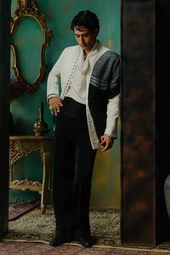 Jatin Malik Vraj Hand Embroidered Jacket Set