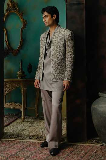 Jatin Malik Vanya Satin Kurta Set
