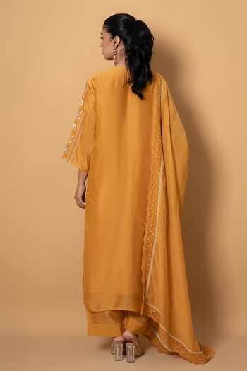 Kameez Embroidered Chanderi Kurta Set