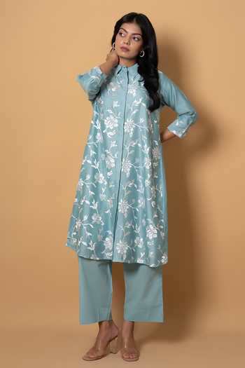 Kameez Embroidered Kurta & Pant Set