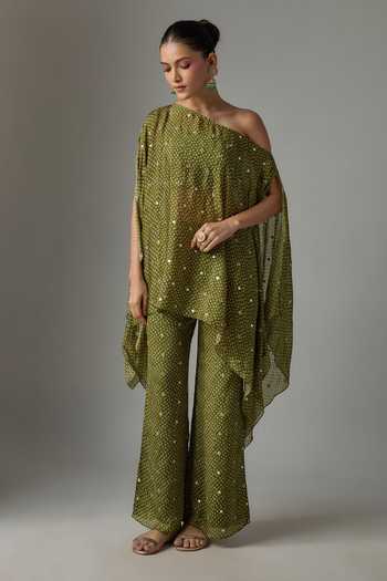 Krishna Padia Bandhej Print Top Pant Set 
