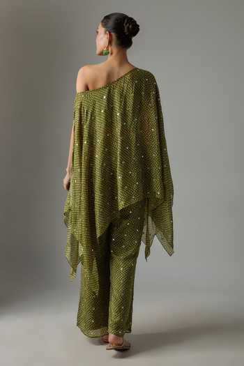 Krishna Padia Bandhej Print Top Pant Set 