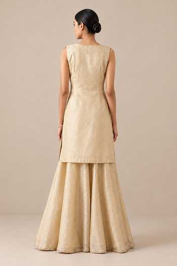Label Flamingo By Vrinda Embroidered Kurta & Palazzo Set 