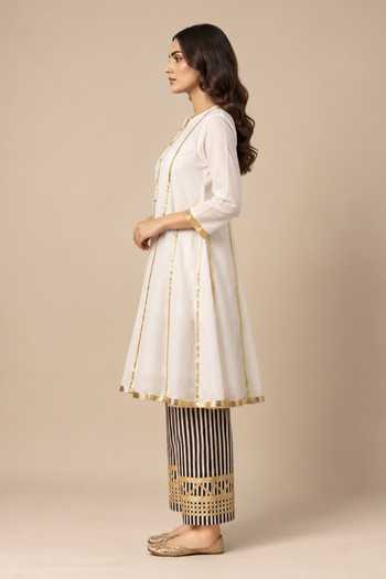 Label Flamingo By Vrinda Gota Work Kurta & Pant Set 