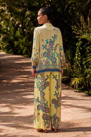 Nautanky Basanti Printed Shirt & Pant Co-ord Set 